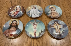 Franklin Mint Erbstück Teller Bar Zoni Jesus Maria Christus Herz Madonna SECHS - Bild 1 von 17