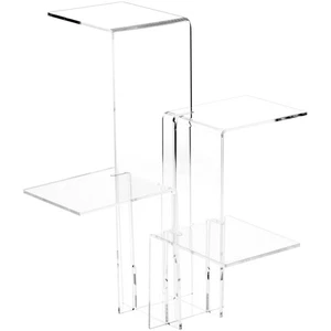 Plymor Clear Acrylic Quick Connect 4-Shelf Riser, 15.375" H x 15.25" W x 15.25"D - Picture 1 of 1