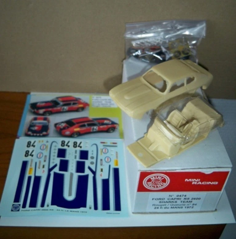 1-43 Ford Capri RS 2.6 SHARK TEAM Le Mans 1972 #84 resin kit Mini Racing MRA474 - Immagine 1 di 1