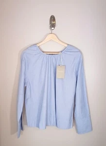 Everlane Popeline Breeze Baumwolle Rundhals Lagenlook hinten offen Bluse Gr. M Neu mit Etikett - Bild 1 von 6