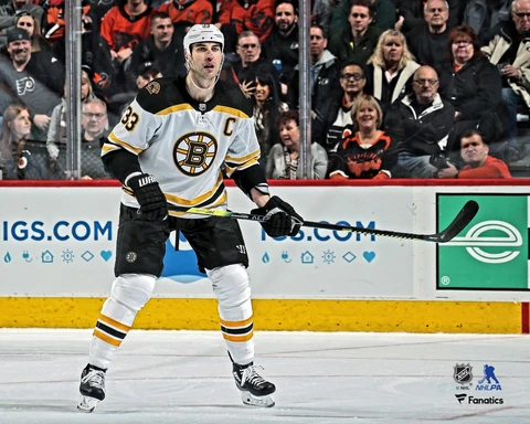 Zdeno Chara Boston Bruins Unsigned White Jersey Skating 8" x 10" Photo Cover