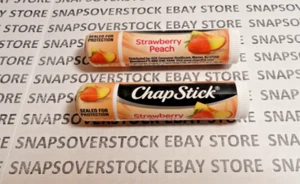 PAQUETE DE 2 CHAPSTICK SABOR FRESA MELOCOTÓN 0,15 OZ. TUBOS SELLADOS CON ENVÍO GRATUITO - Imagen 1 de 6