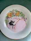 Hand Painted Signed 10" Royal Doulton Plate Bird flowers lion 1973 HTF