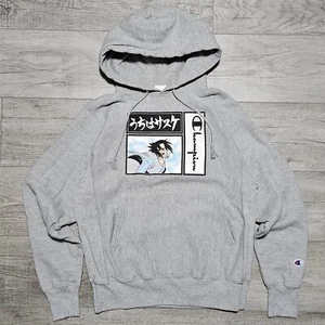 Vintage Champion x Naruto Sasuke Uchiha Hoodie Reverse Weave - Picture 1 of 7