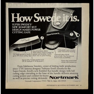 Normark Swede Knife Vintage Print Ad 80s Komfort Kut Eskilstuna Sweden - Picture 1 of 6