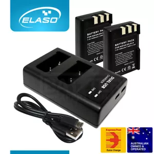 Battery Dual Charger for Nikon D3000 D40 D40A D40C D40x D5000 D60 EN-EL9 EN-EL9a - Picture 1 of 11