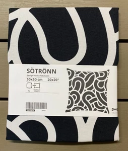 IKEA SOTRONN Cushion Cover, Black / White, 50x50 cm SÖTRÖNN Limited Edition NEW - Picture 1 of 5