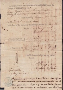 E4006 GIBRALTAR UK HEIRATSGESETZ 1833 LEGALISIERT IN SPANISCHEN KANTILLEN SIGNIERTER KONSUL - Bild 1 von 2