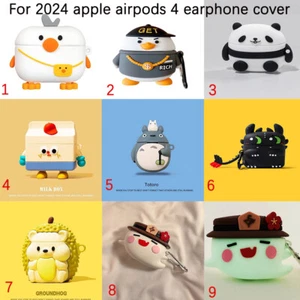 Silicone 3D Cartoon Earphone Case For Apple Airpods 4 Shockproof Protective Case - Picture 1 of 48