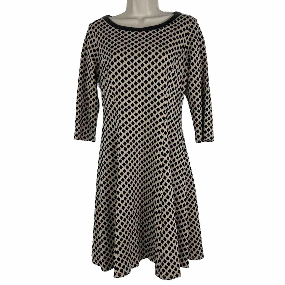 Vestido New York & Company para mujer mediano por encima de la rodilla manga 3/4 línea A 100 % algodón Foto 1 de 4