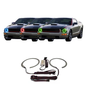 RGB Multi Color CHS Headlight Halo kit for Ford Mustang 05-09 - Foto 1 di 11