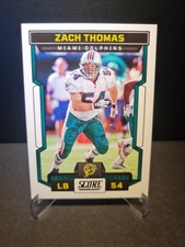 ZACH THOMAS MIAMI DOLPHINS NFL PANINI SCORE 2023 TRADING CARD CARD