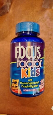 FOCUSFactor儿童带胆碱+磷脂酰丝氨酸健康大脑150片咀嚼片 — 第 1/2 张图片