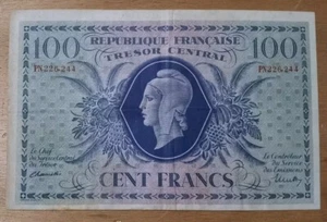 Billet 100 fr Francs MARIANNE Type 1943 PN Fay 6/1F TTB - Imagen 1 de 2