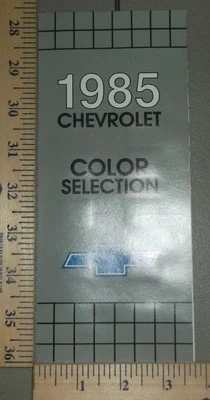 Chevrolet 1985 color chip carpeta folleto Caprice Camaro Monte Carlo Foto 1 de 2