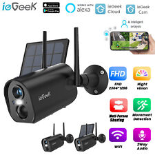 Wireless WIFI Outdoor Home CCTV Security Camera System Battery/Solar Powered 3MP