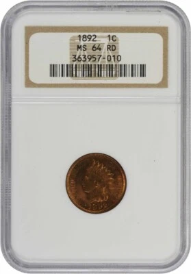 1892 Indian Cent MS64RD NGC - Image 1 of 4