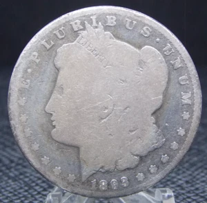 1893 O $1 U.S. Silver Morgan Dollar NEW ORLEANS Mint CLEANED Details #C09 - Picture 1 of 2