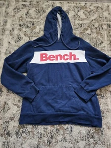 Bench Logo Hoodie Blue Mens Size Tagged XL Fits More Like A Large - Picture 1 of 6