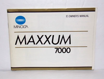 Minolta Maxxum 7000 Manual de instrucciones (usado) 1984 Manual original Foto 1 de 4