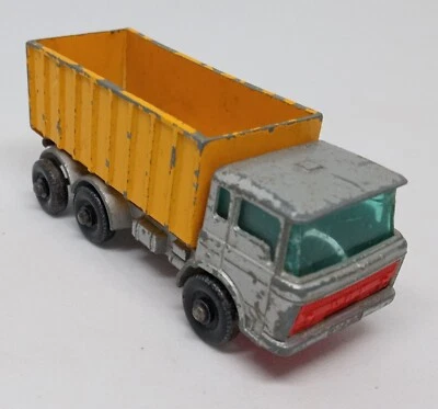 Lesney Matchbox Series #47 Silver & Yellow Tipper Container Truck Loose Diecast - Image 1 of 4