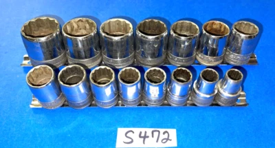 S-K TOOLS VINTAGE 15 PIECE 1/2 DRIVE SAE. SHORT SOCKET SET 7/16- 1-1/4 - Image 1 of 4