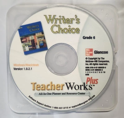 Writer's Choice Grade 6 / Teacher Works Plus (Glencoe)  CD-ROM / VG - Image 1 of 2