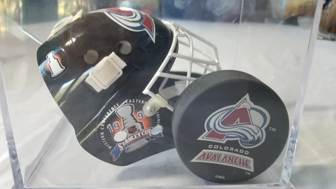 Colorado Avalanche Mini Goalie Mask Helmet 1996 Stanley Cup Champs #627 of 1996 Cover