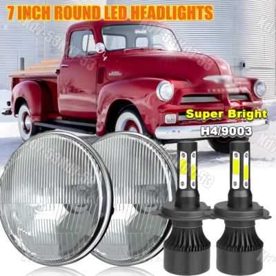 Proyector halo faros LED de 7 pulgadas para camioneta Chevrolet 1954-1957 3100 1956-1959 Foto 1 de 4