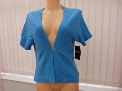 BNWT Pure Collection 100% Gassato cashmere blue open style cardigan sz 18 UK - Image 1 of 4
