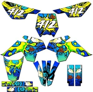 SR 110 ZANY Blue Senge Graphics Kit Compatible with SSR - Picture 1 of 10