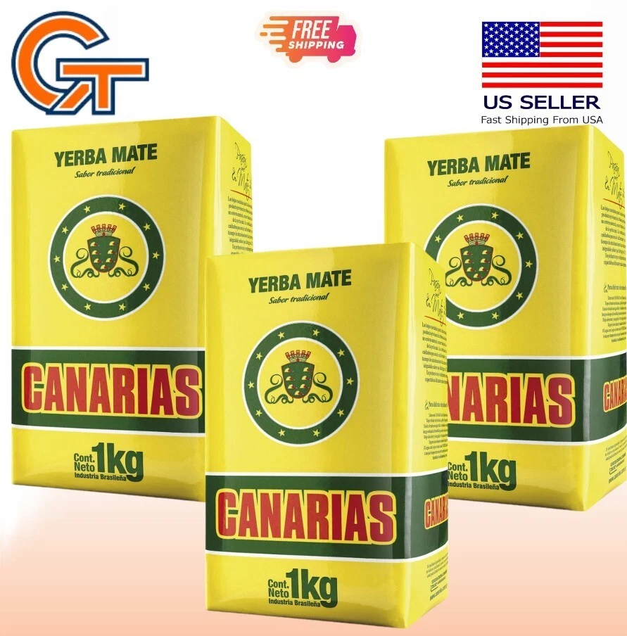 3- PACK YERBA MATE CANARIAS (3KG-6.6LB) FREE SHIPPING FROM USA - Image 1 of 1