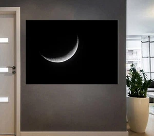 Crescent Moon Canvas Wall Art, Moon Canvas Wall Art, Decorative Moon Canvas Art - Picture 1 of 4
