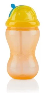 Nuby Fun Sipeez Mega Flip-It Cup - Silicone Straw - No Spill - 12oz - BPA Free - Picture 1 of 13