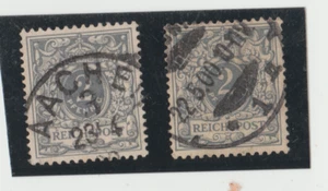ALEMANIA, 1900, MI. 52, 2 SELLOS, USADOS, - Imagen 1 de 1