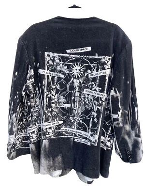 Винтажная мужская куртка-блейзер 90-х Kansai Yamamoto бархатный принт новинка для курения 80-е - Изображение 1 из 4