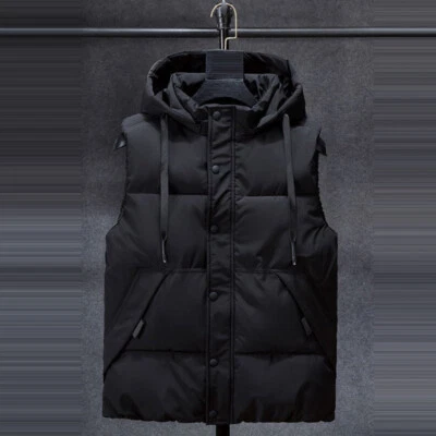 Men Puffer Bubble Detachable Hooded Waistcoat Gilet Quilted Camo Jacket Coat - Image 1 of 4