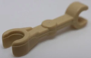Lego 4x Tan Arm Mechanical Straight Clips at 90 degrees Vertical Grip - Picture 1 of 1