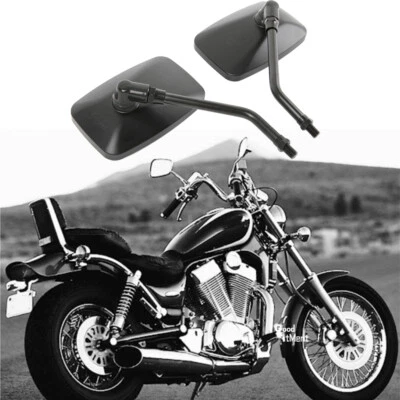 For Suzuki Intruder 1400 VS1400GLP Black Rectangle Motorcycle 10mm Side Mirrors - Image 1 of 4