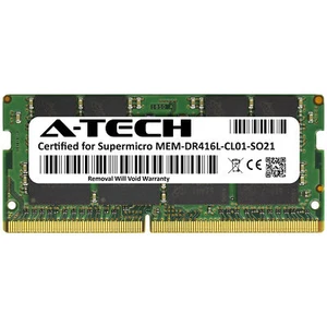 Micron 16GB PC4-17000S Supermicro MEM-DR416L-CL01-SO21 Equivalent Memory RAM - Picture 1 of 3