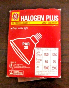 NEW VINTAGE GE FLOOD LIGHT BULB 75W HALOG SHORT NECK NOT LED RECESSED TRACK USA - Picture 1 of 5
