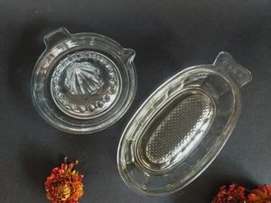 Zitruspresse und Obstreibe aus Pressglas DRGM - Bild 1 von 13