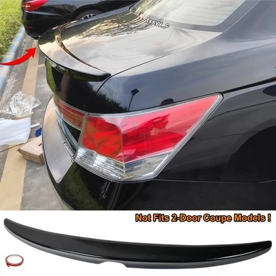 Sport Rear Spoiler Trunk Wing Gloss Black Factory For Honda Accord Sedan 08-2012 Foto 1 de 4