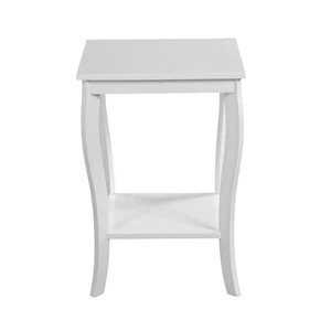 American Heritage weiß 24 Zoll(H) Quadratischer Holz Beistelltisch mit zwei Ebenen - Bild 1 von 5