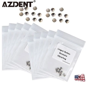100pcs Botones linguales adhesivos de ortodoncia dental Base redonda AZDENT - Picture 1 of 9