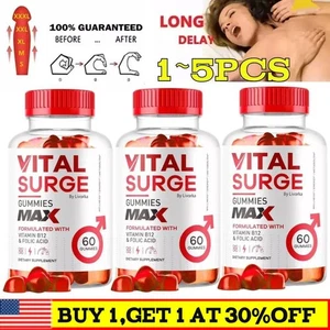 Gomitas masculinas Vital Surge Vital Surge Testo Support Gominolas Rendimiento 60🍬 NUEVO - Imagen 1 de 10