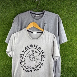 2 Stück GYMSHARK T-Shirt sportlich Größe M grau - Bild 1 von 9