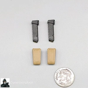 1:6 scale Easy & Simple Coalition Forces Tan Pistol Pouches w/ Ammo Mags 26065RA - Picture 1 of 12