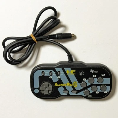 PC Engine Avenue Pad 6 PCE Controller NEC NAPD 1002 Grey Blue Game Japan JP - Image 1 of 4