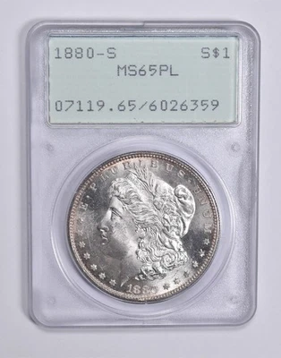 MS65 PL 1880-S Morgan Silver Dollar PCGS Rattler Upgrade? *0314 - Image 1 of 3